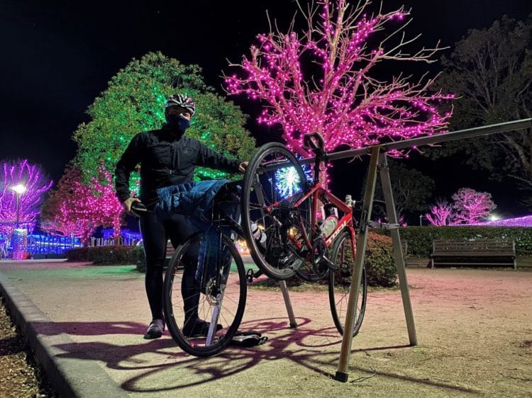 水郷桜イルミネーションサイクルラック